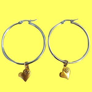 Stainless Steel Geometric Circle Hoop Earrings Women Charm